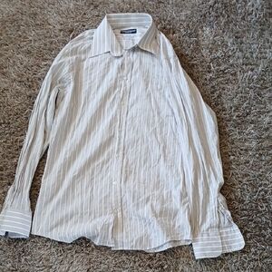 Men's White Striped Shirt